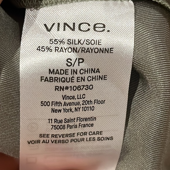 Vince Split Neck Silk Blend Tunic blouse NWT - Picture 5 of 13